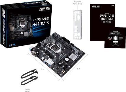 Actual product image ASUS PRIME H410M-K, Intel H410 motherboard - socket 1200 (LGA 1200, Intel H410, mATX)