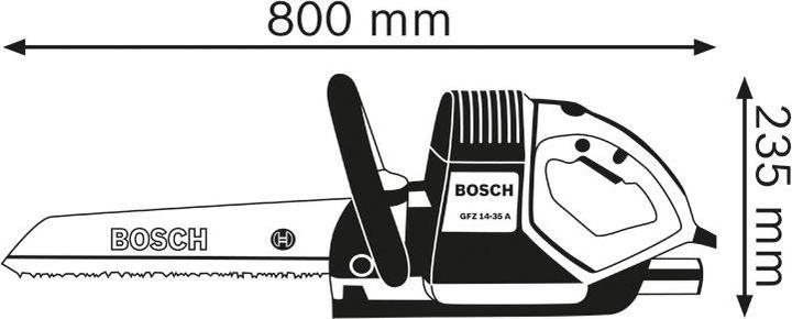 Produktbild Bosch Professional Elektrofuchsschwanz GFZ 16-35 AC, 2x Sägebl. f. Porenbet., 2x f. Holz + Kunstst.