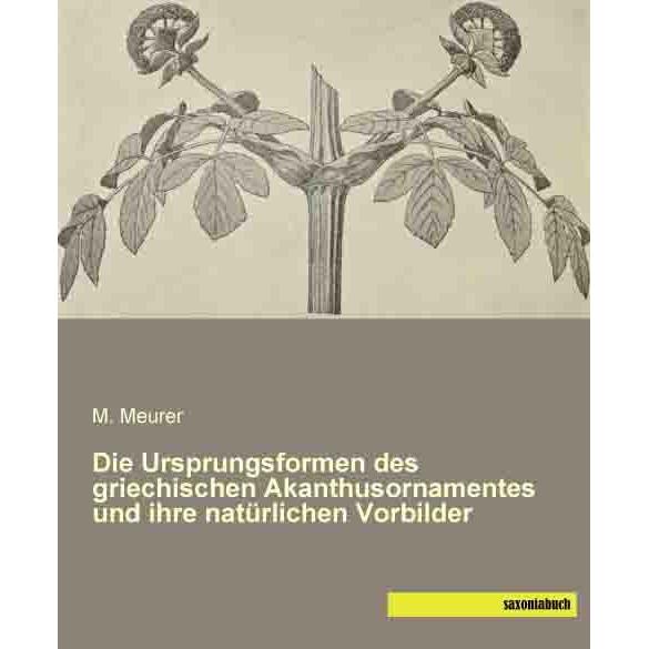 Die Ursprungsformen des griechischen Akanthusornamentes und ihre natürlichen Vorbilder, Sachbücher von Moritz Meurer