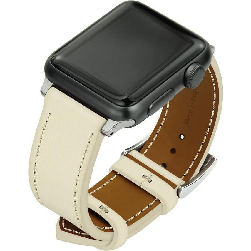Noreve Lederarmband (38 mm, Cuir, Apple Watch Series 1, Apple Watch Series 2, Apple Watch Series 3), Uhrenarmband, Weiss