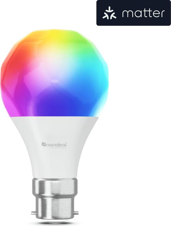 Image du produit Nanoleaf Essentials Smart A60 Bulb B22 Matter 9W 806Lm RGBCW 2700-6500K (B22, 806 lm, 1x)