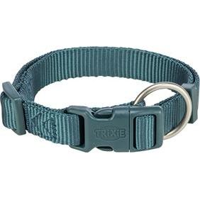 Trixie Halsband Hond Premium Petrol Blauw - 40-65X2,5 Cm (Hund), Halsband + Leine