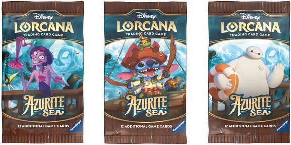 disney playing cards lorcana Disney Lorcana Azurite Sea Booster Box