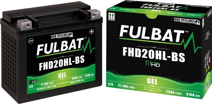Produktbild Fulbat FHD20HL-BS FitHD GEL 20Ah Motorradbatterie (DIN 82003) YTX20HL-BS (12 V, 19 Ah, 310 A)