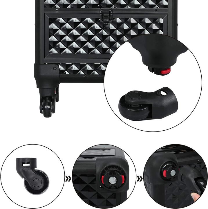 Immagine prodotto Yaheetech Kosmetikkoffer mit Rollen