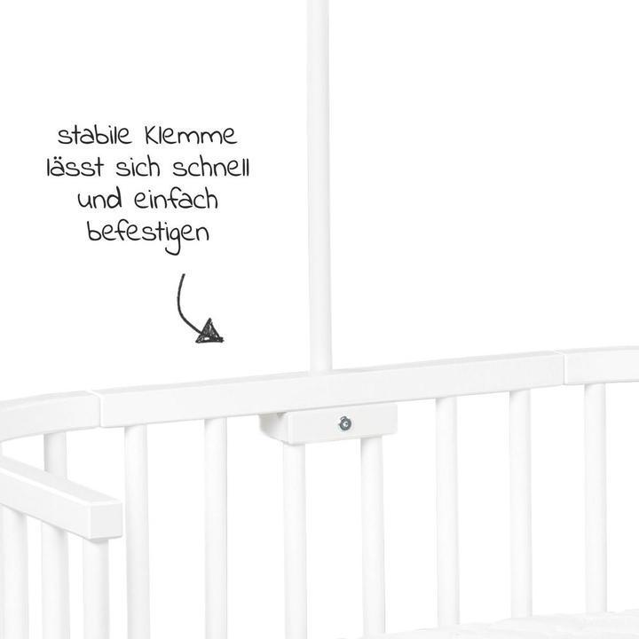 Actual product image Tobi BabyBay mobile holder painted white