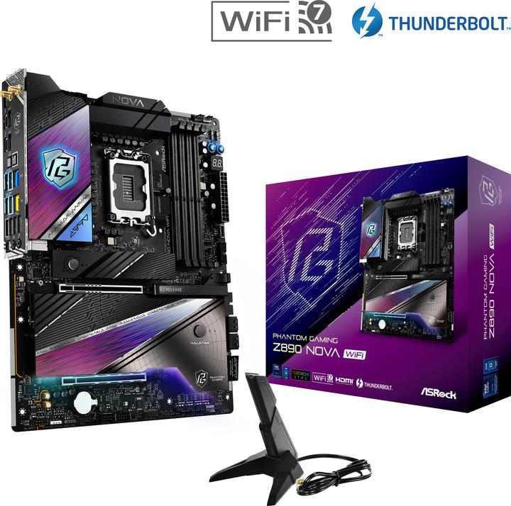 Produktbild AsRock Z890 Nova WiFi Intel DDR5 S1851 (LGA 1851)
