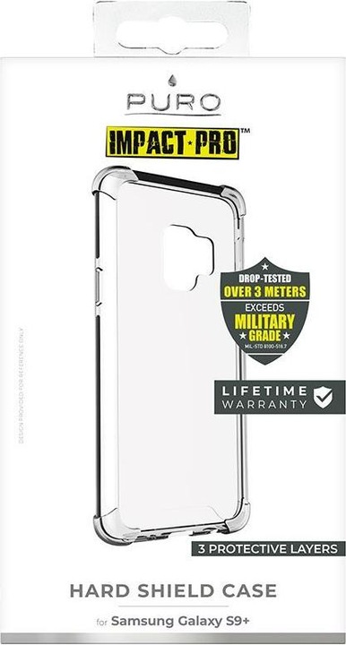 Immagine prodotto Puro Impact Pro Hard Shield - Custodia per Samsung Galaxy S9+ (nero) (Samsung Galaxy S9+)