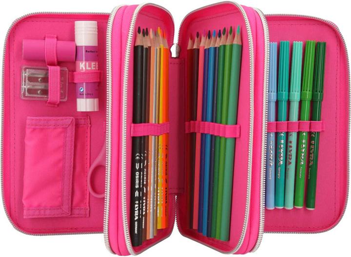 Image du produit Schmidt Spiele Miss Melody - Trousse à crayons avec paillettes de cheval 3 zips - Rose