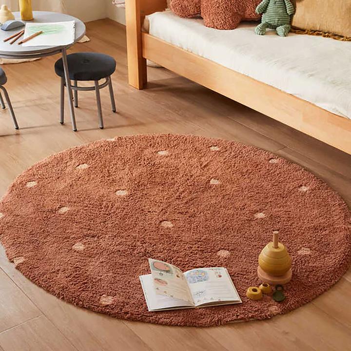 Produktbild Lorena Canals Rug Round Dot Chestnut (Ø 140 cm)