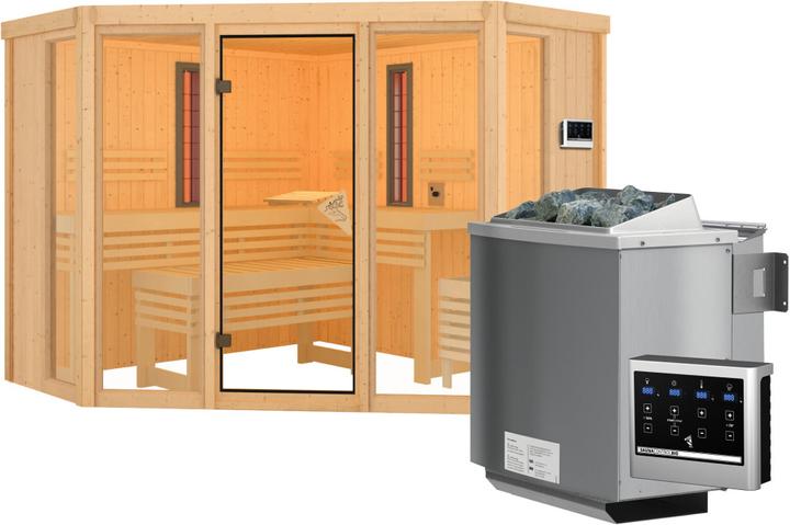 Produktbild Karibu Infrarotkabine Asta Eckeinstieg (9 KW Bio externe Steuerung)