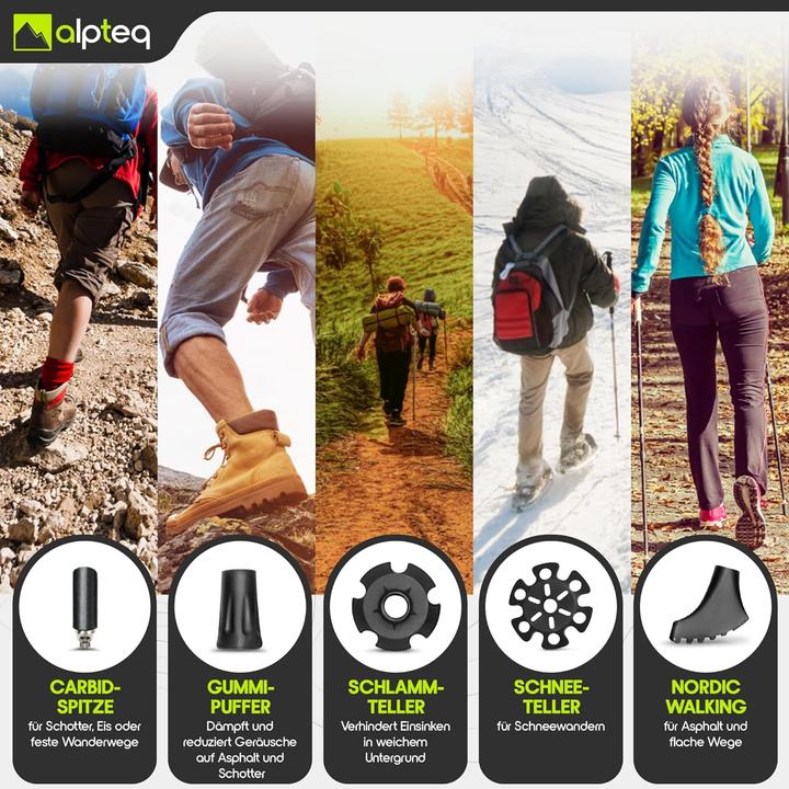 Produktbild Alpteq Faltbare Trekkingstöcke (115 cm, 135 cm)