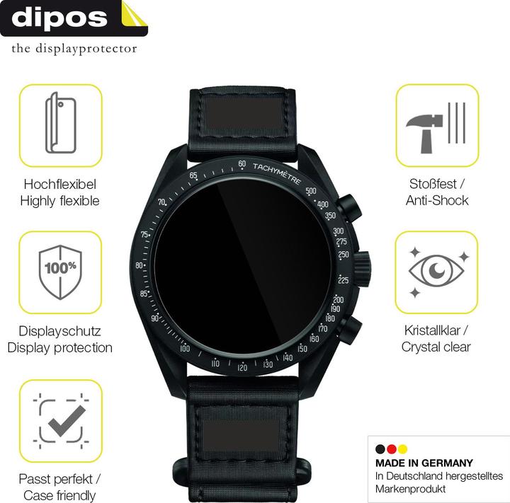 Immagine prodotto Dipos 3D Full-Cover Pellicola Protettiva (Omega x Swatch Speedmaster Moonswatch)
