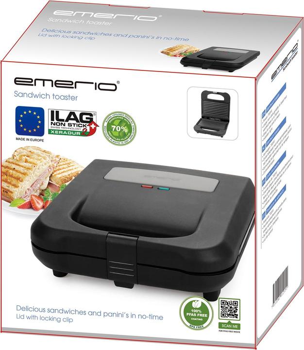 Immagine prodotto Emerio Tostapane per panini 2 fette / piastre per grigliare