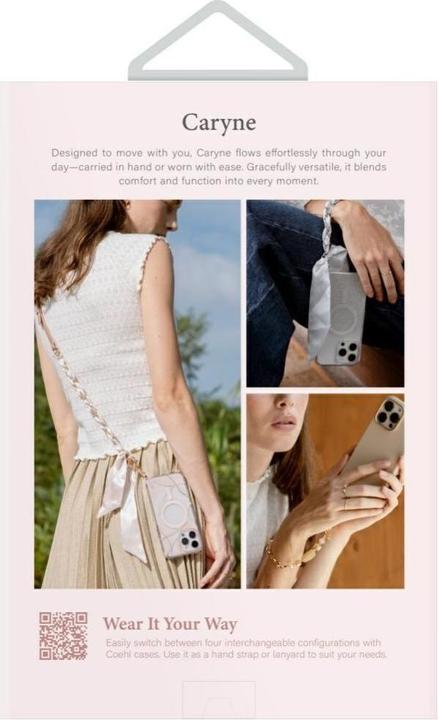 Actual product image Uniq Universal 2-in-1 phone lanyard Coehl Caryne grey