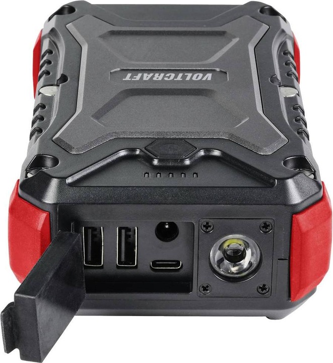 Produktbild Voltcraft VC PB PD65W Rugged Powerbank 30000 mAh Power Delivery 3.0 Li-Ion Schwarz-Rot LED Taschenl (30000 mAh, 111 Wh)