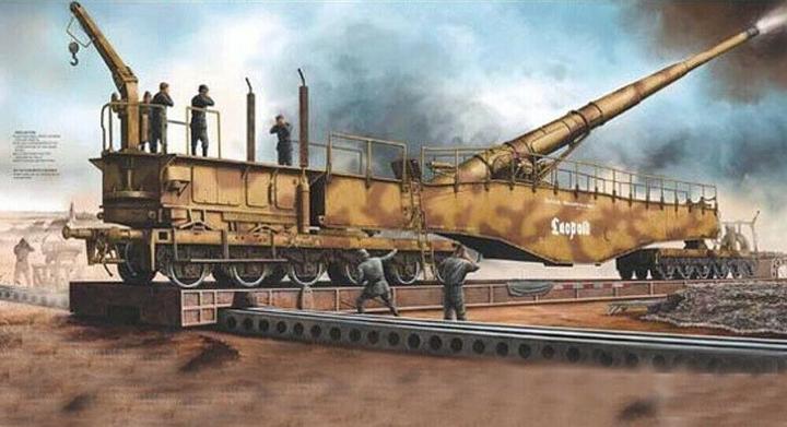Produktbild Trumpeter Eisenbahngeschütz Leopold 280mm K5 (E)
