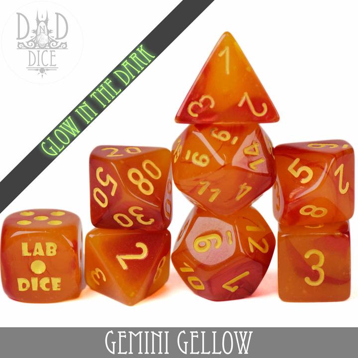 Immagine prodotto DnD Dice Gemini Gellow 8 Dice Set