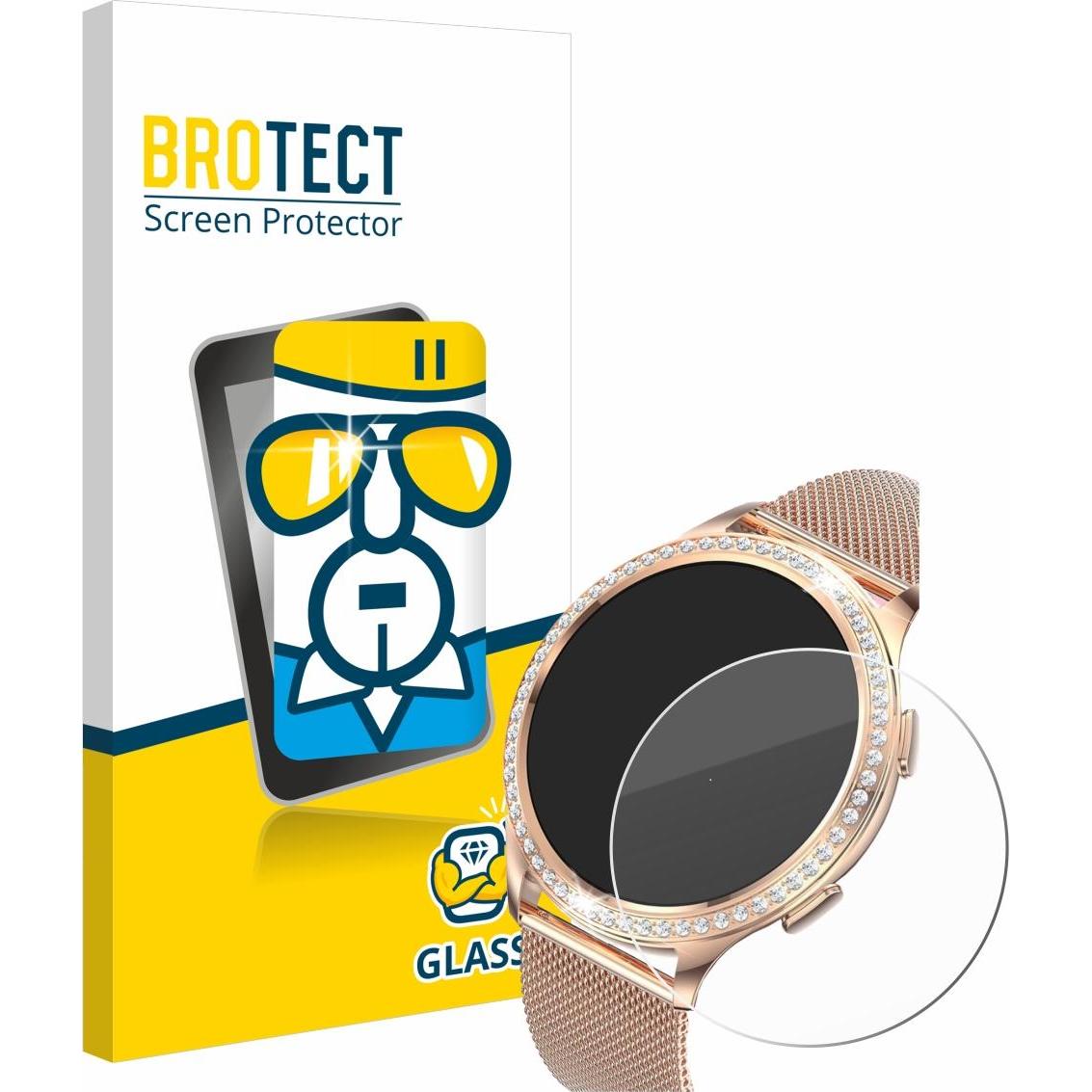 BROTECT Panzerglas Displayschutz 9H Schutzglas Glas Klar Transparent, Smartwatch Schutzfolie, Transparent
