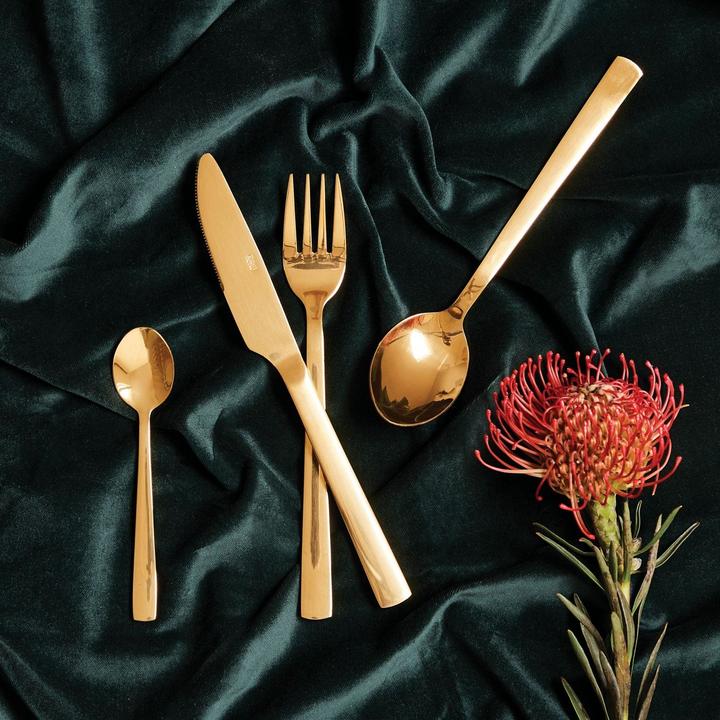 Produktbild RAW Cutlery set Stainless Steel - Dishwasher safe - Gold - 16 pcs (15460) (16 Stück, Messer)