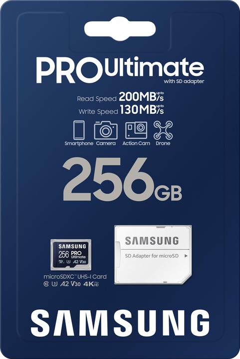 Produktbild Samsung PRO Ultimate (256 GB, microSDXC, U3, UHS-I)