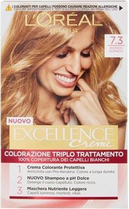 Produktbild Palette L'Oreal Excellence N.7.3 Golden Blonde Hair Color Cream with Phenylenediamines and Resorcinol (Golden Blonde)