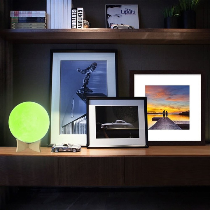 Image du produit Cover-Discount Lampe multicolore LED Lune 3D