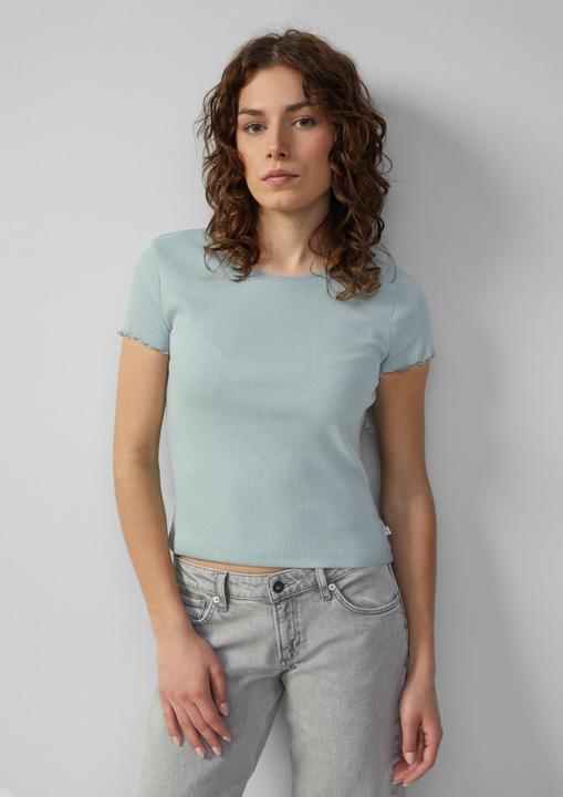 Produktbild S.Oliver T-Shirt Verkürztes Rippshirt mit Rundhalsausschnitt (L)