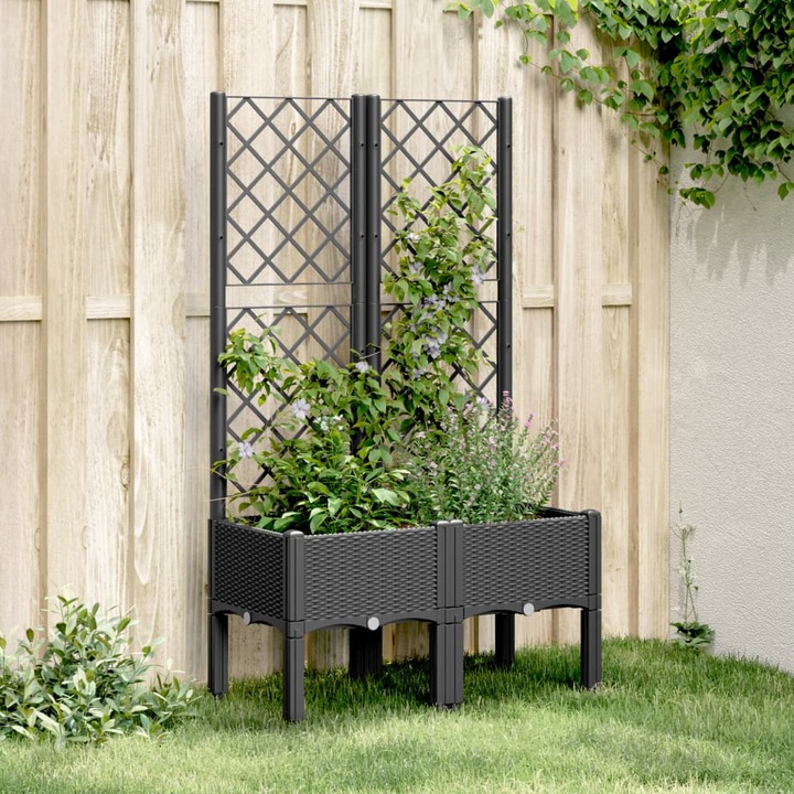 Actual product image VidaXL Planter with trellis PP