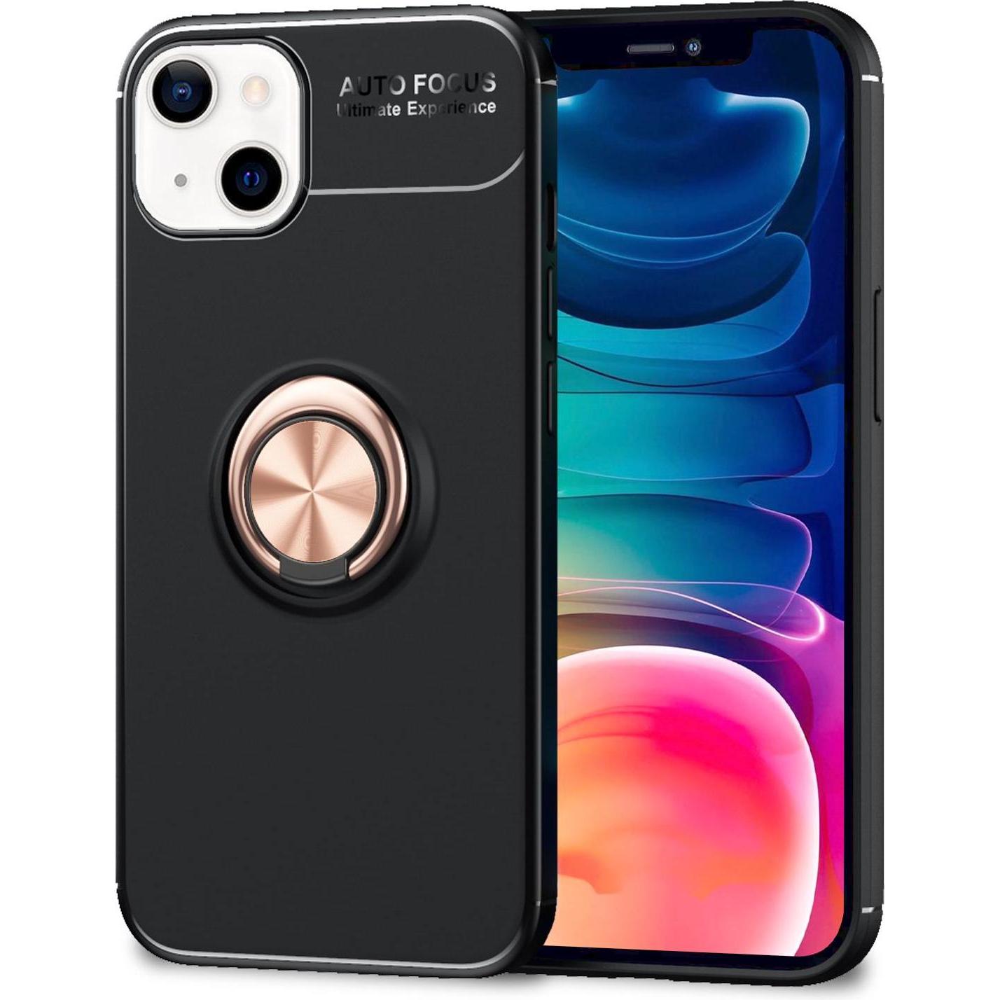 Nalia Ring Silikon Handyhülle (Apple iPhone 13), Smartphone Hülle, Rosa