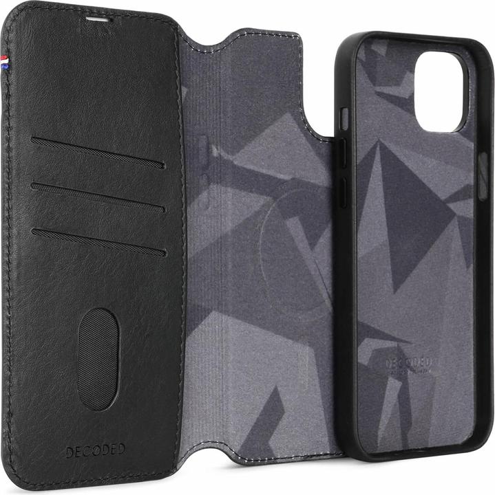 Actual product image Decoded Leather Detachable Wallet for iPhone 15 Plus Black (Apple iPhone 15 Plus)