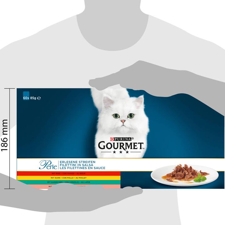 Produktbild Gourmet Perle Erlesene Streifen (Adult, Senior, 60 Stk., 5100 g)