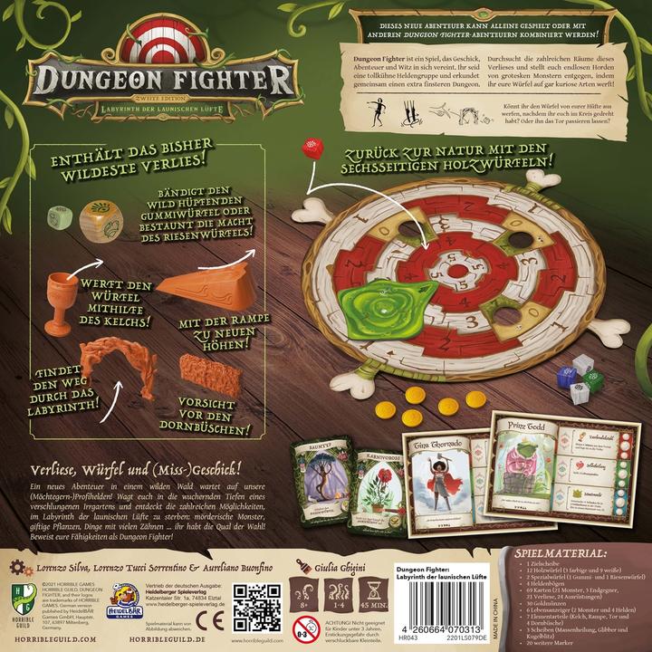 Immagine prodotto Horrible Guild HR043 - Dungeon Fighter: The Labyrinth of Wayward Airs, 1-6 giocatori, 10 anni (edizione EN) (Tedesco)