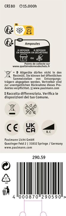 Produktbild Paulmann Deco Pipe (E27, 5.50 W, 520 lm, 1 x, F)