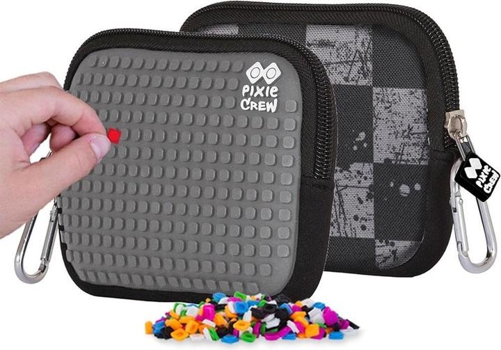 Reissverschlusstasche mit grauem Panel