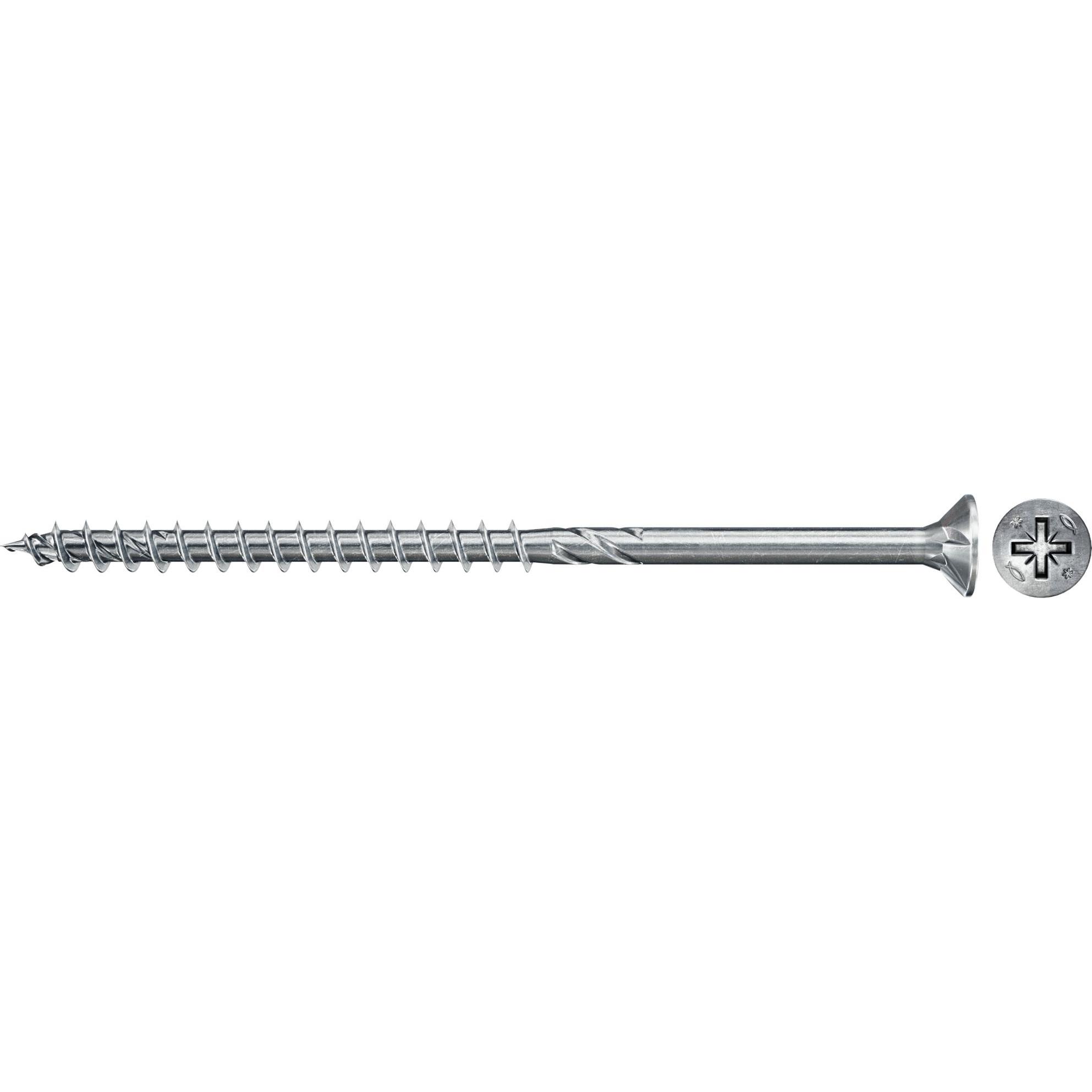 Fischer, Schrauben, Holzschrauben PZ3 6,0x140 weiss verzinkt, 100 Stk. (100 Schrauben pro Stück)