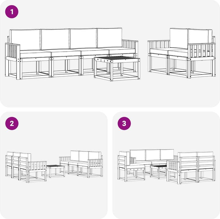 Produktbild vidaXL Outdoor-Sofagarnitur