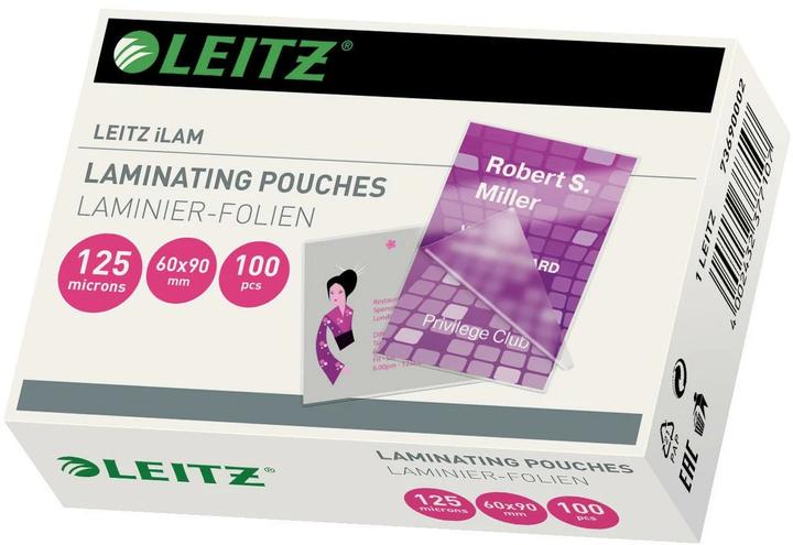 Actual product image Leitz Laminating foil pouch 60x90mm (60 x 90 mm, 100 Piece, 125 µm)