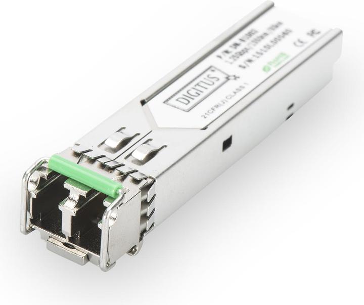 Produktbild Digitus SFP Modul fuer Gigabit Switch singlemode Glasfaser Modul 1xLC 1550nm Duplex mini GBIC SFP Modul...