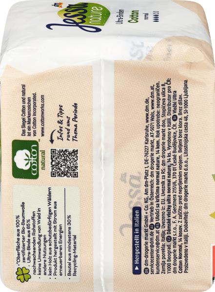Actual product image dm Jessa Ultra pads Cotton Normal nature (14 x)