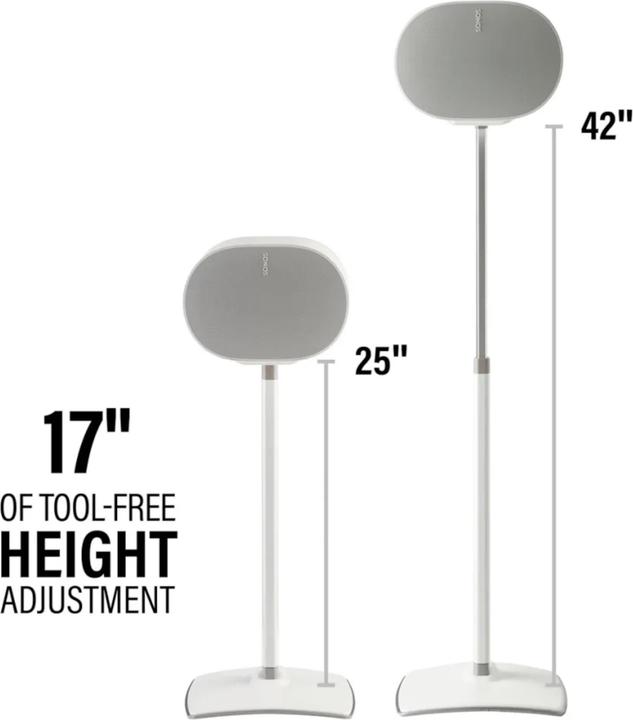 Actual product image Sanus WSSE3A2-W2 (1 pair, Stand, Height-adjustable)