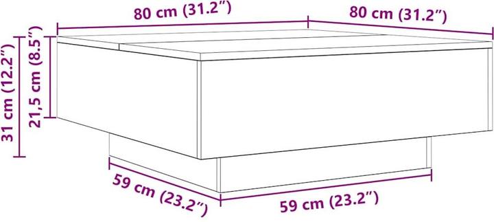 Immagine prodotto vidaXL Jasko (80 x 80 x 31 cm)