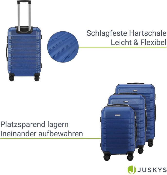 Immagine prodotto Juskys Hartschalen-Kofferset (55 l)
