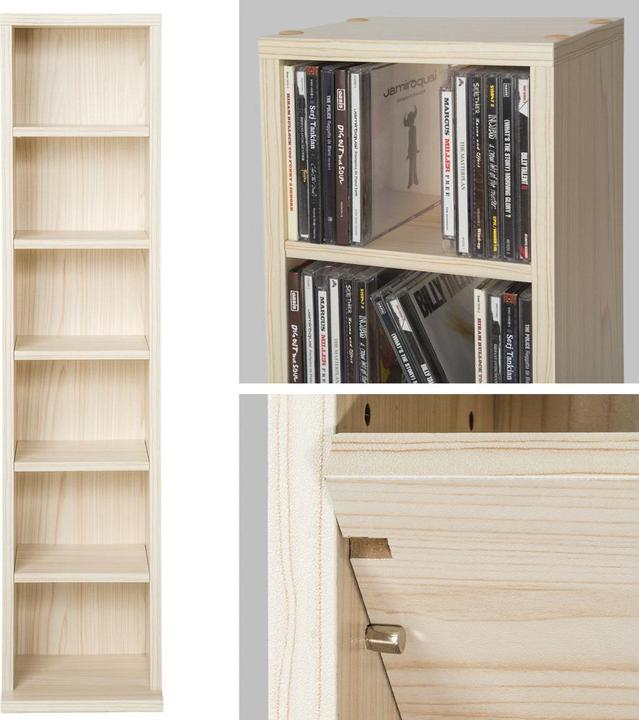 Actual product image tectake CD stand shelf (21 x 20 x 90 cm)