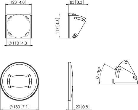 Produktbild Vogels Professional PUC 1080 - Montagekomponente (Deckenplatte) (Decke)
