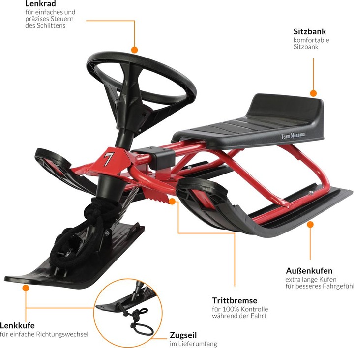 Produktbild Monzana Rodelschlitten Snow