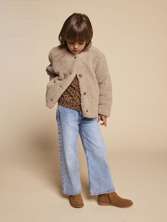 Immagine prodotto Envie de Fraise Mädchen Jacke mit Teddyfleece Mama-Tochter-Capsule, Futter mit Leo-Print (128)