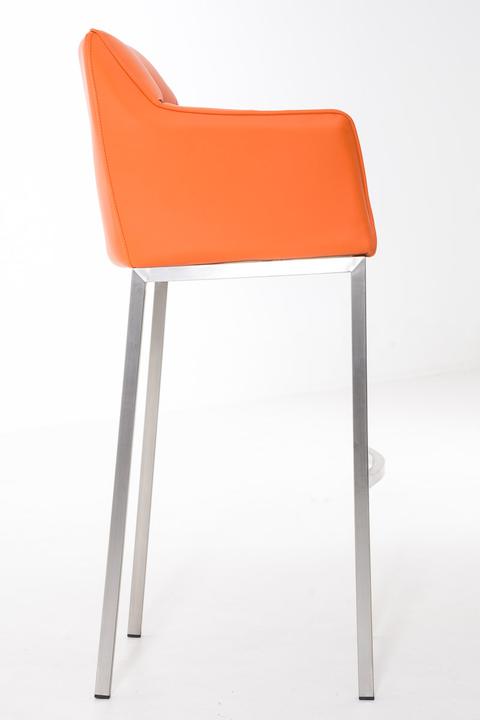Actual product image CLP Barstool Damaso E with 4-leg frame, orange