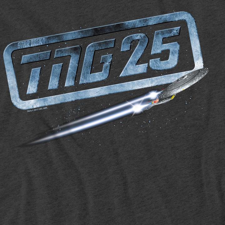 Actual product image Unisex Adult The Next Generation 25 Enterprise T-Shirt (S)