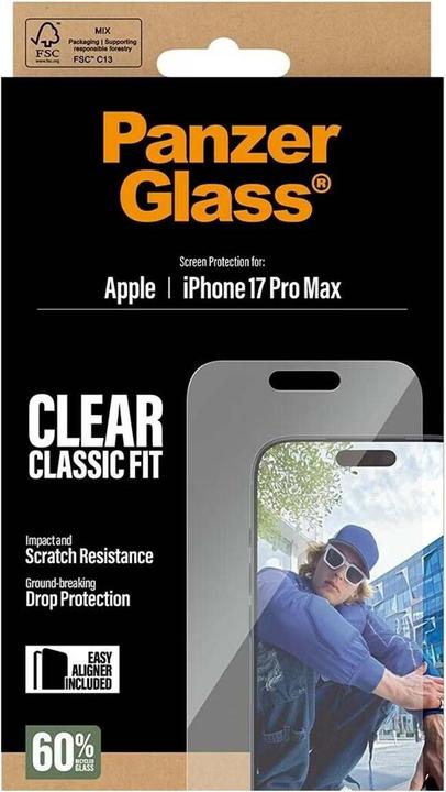 Produktbild PanzerGlass Classic Fit (1 Stück, Apple iPhone 17 Pro Max)
